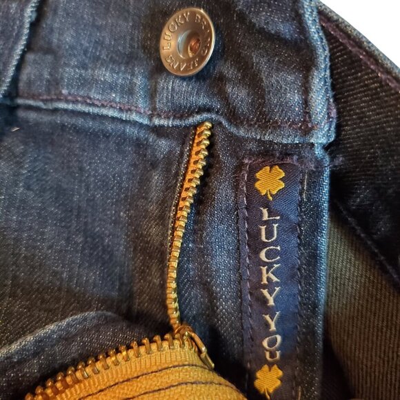 LUCKY BRAND SZ 0/25 Charlotte Rail Skinny Cropped Mid-rise Blue Jeans - Picture 9 of 13